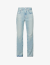 Ag High-rise Straight-leg Jeans In Idyllic