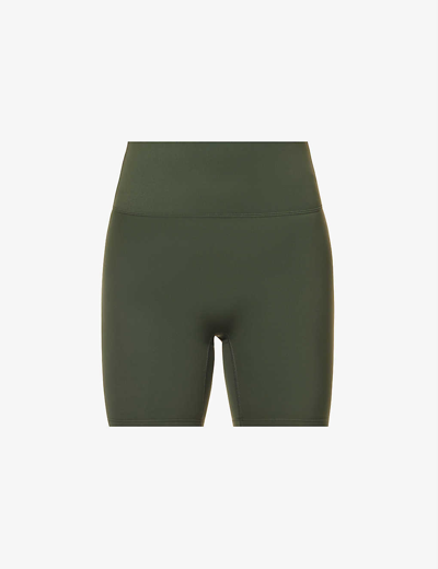 Adanola Womens Dark Olive Ultimate High-rise Stretch-woven Shorts In Green