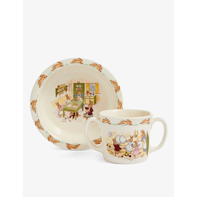 Royal Doulton Bunnykins Baby Bone-chain Plate And Mug Set