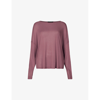 Allsaints Womens Purple Mauve Francesco Rita Semi-sheer Woven T-shirt