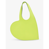 Coperni Womens Lime Lime Heart Leather Shoulder Bag