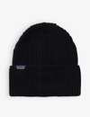 Patagonia Fisherman S Rolled Ribbed Beanie In Black