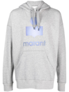 Isabel Marant Marant Relaxed-fit Grey Hoodie With Kangaroo Pocket In Grey