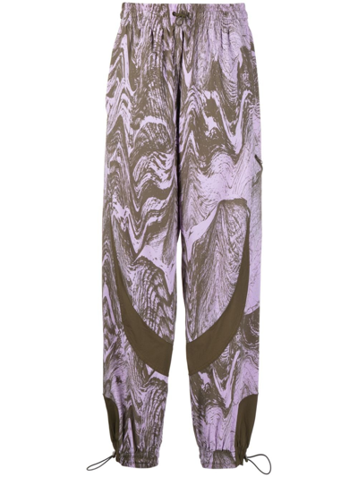 Adidas By Stella Mccartney Abstract-pattern Print Track Pants In Purple