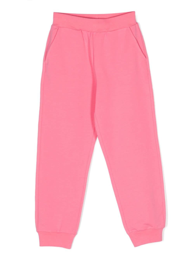 Monnalisa Kids' Floral-appliqué Track Pants In Pink