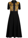 ETRO PAISLEY-PRINT KNITTED POLO DRESS
