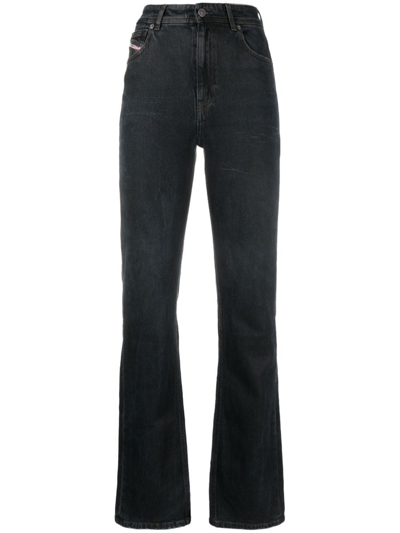 Diesel Logo-patch Cotton Jeans In Black