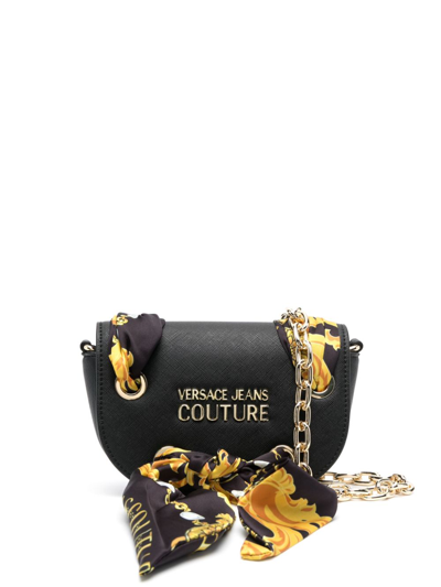 Versace Jeans Couture Logo-plaque Shoulder Bag In Black