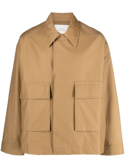 Studio Nicholson Cargo-pocket Shirt Jacket In Neutrals