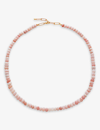Monica Vinader Womens Yellow Gold Love 18ct Yellow Gold-plated Vermeil Sterling-silver And Opal Neck In Yellow Gold