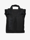 Rains Texel Logo-print Coated-shell Tote Backpack In 01 Black