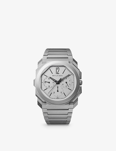 Bvlgari Octo Finissimo Extra-thin Grey Ceramic & Titanium Bracelet Chronograph Watch