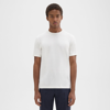 Theory Dorian Tee In Active Knit In Ivory