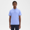 Theory Bron Polo Shirt In Cosmos Slub Cotton In Grotto