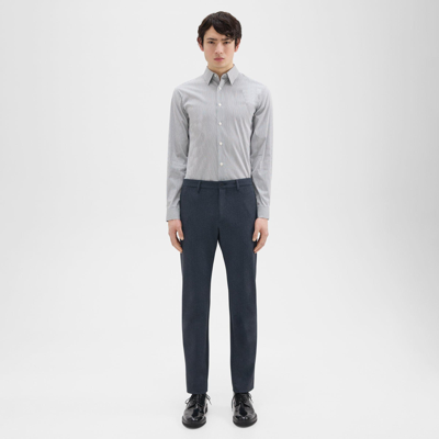 Theory Zaine Pant In Herringbone Precision Ponte In Baltic Melange