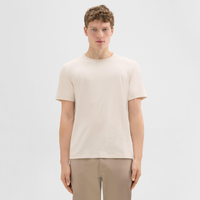 Theory Precise Tee In Luxe Cotton Jersey In Wheat