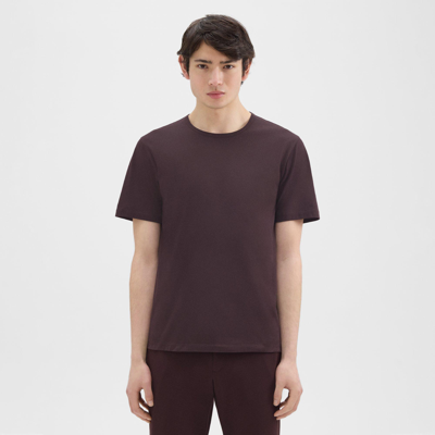 Theory Precise Tee In Luxe Cotton Jersey In Malbec