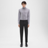 Theory Larin Drawstring Pant In Stretch Wool In Black