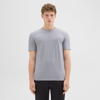 Theory Dorian Tee In Active Knit In Grey Melange