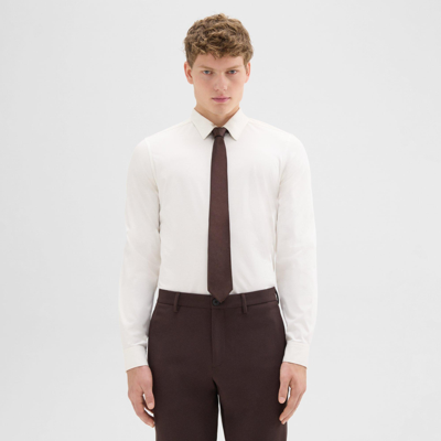 Theory Roadster Tie In Solid Silk In Mink