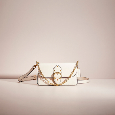 Coach Restored Beat Crossbody Clutch In Brass/chalk
