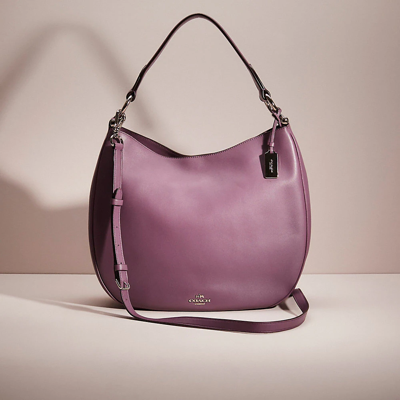 Coach Restored Mae Hobo In Silver/eggplant