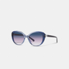 Coach Horse And Carriage Round Sunglasses In Blue Signature C Gradient