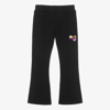 OFF-WHITE GIRLS BLACK COTTON FLARED JOGGERS