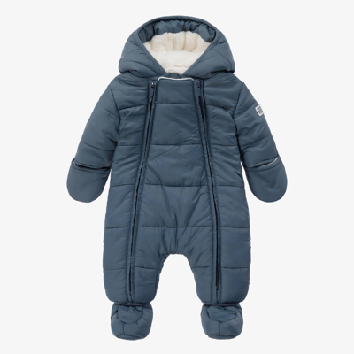 Carrèment Beau Blue Puffer Baby Snowsuit