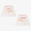 Billieblush 'best Friend'-print T-shirts (pack Of Two) In Ivory