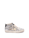 Golden Goose Mid Star Glitter Wing-tip Sneakers In Metallic