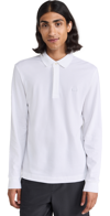 LACOSTE LONG SLEEVE STRETCH COTTON PARIS POLO BLANC