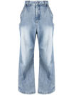 WE11 DONE MID-RISE WIDE-LEG JEANS
