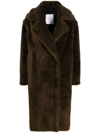 Yves Salomon Karierter Mantel In Brown