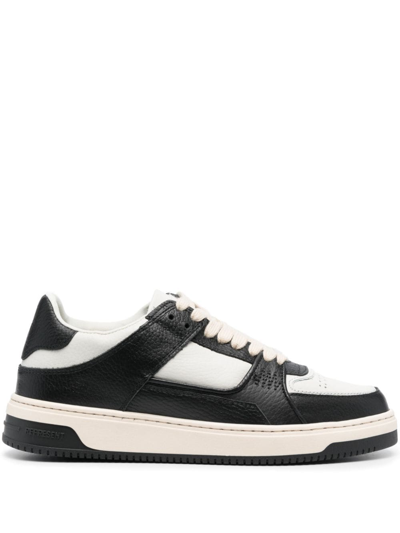 Represent Apex Logo-embossed Leather Low-top Trainers In Black