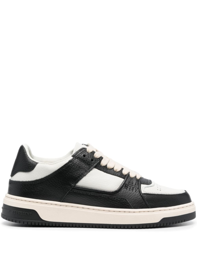 Represent Apex Logo-embossed Leather Low-top Trainers In 37