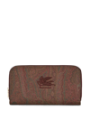 ETRO LOGO-EMBROIDERED LEATHER WALLET