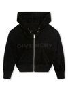 GIVENCHY INTARSIA-KNIT ZIP-UP HOODIE