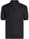 ETRO PEGASO-EMBROIDERED KNITTED POLO SHIRT