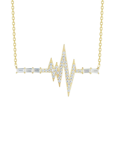 GLAZE JEWELRY GLAZE JEWELRY SILVER CZ HEART BEAT NECKLACE
