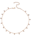 AMORIUM AMORIUM 18K ROSE GOLD PLATED CZ CARINA CHOKER NECKLACE