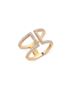 AMORIUM AMORIUM 18K ROSE GOLD VERMEIL CUBIC ZIRCONIA IRES RING