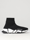 Balenciaga Black Stretch Fabric Speed 2.0 Sneakers In Black