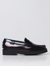 Tod's Moccasins In Brushed Leather In Black