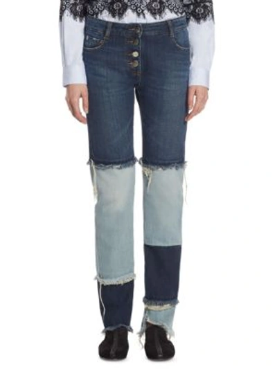 Each X Other Patchwork Cotton Jeans In Two Tone