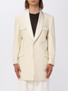Maison Margiela Single-breasted Wool-silk Blazer In White