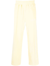 Palm Angels Stripe-detail Chenille Track Pants In Yellow
