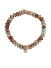 Sydney Evan Multicolour 14kt Gold Stone Beaded Bracelet In Multicolour