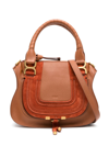 CHLOÉ BROWN MARCIE LEATHER TOTE BAG,CHC23AS628K9519767098