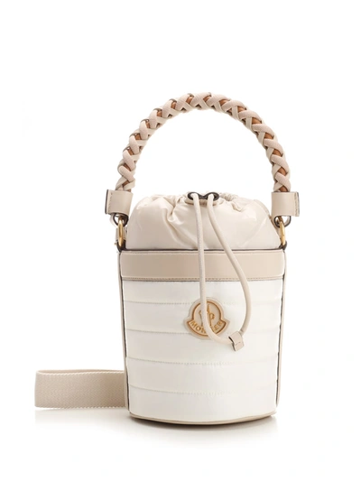 Moncler Kaleah Quilted Bucket Bag In White